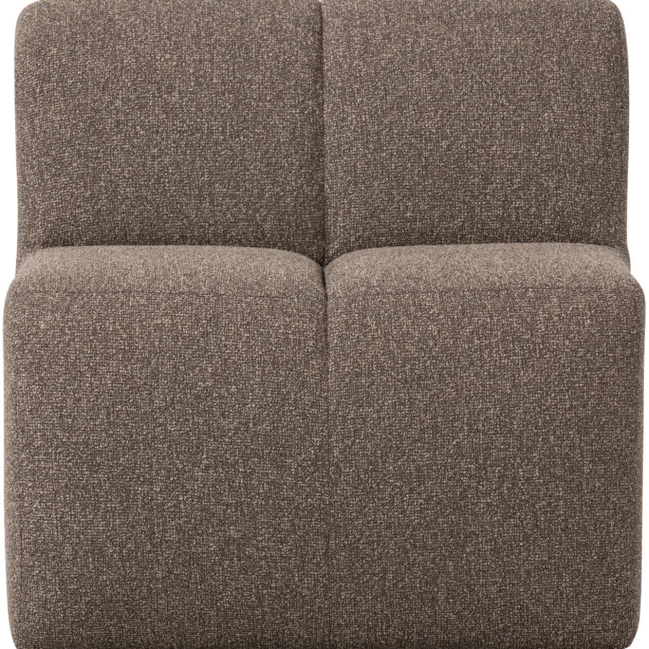Mojo eetbank 84 cm met rugleuning boucle bruin melange