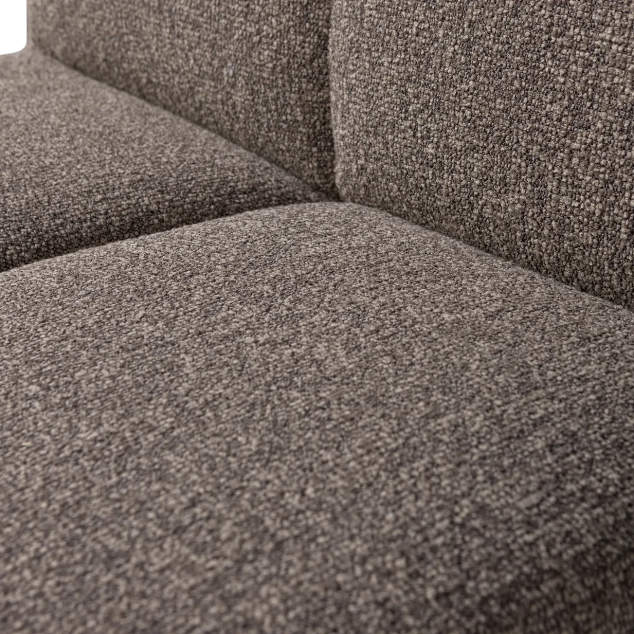 Mojo eetbank 84 cm met rugleuning boucle bruin melange