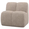 Mojo eetbank 84 cm met rugleuning wollig donkerzand