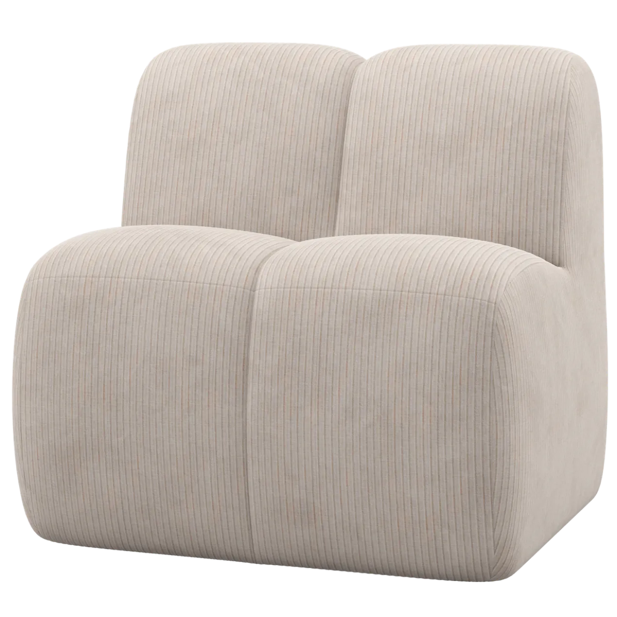 Mojo eetbank 84 cm met rugleuning ribstof ecru