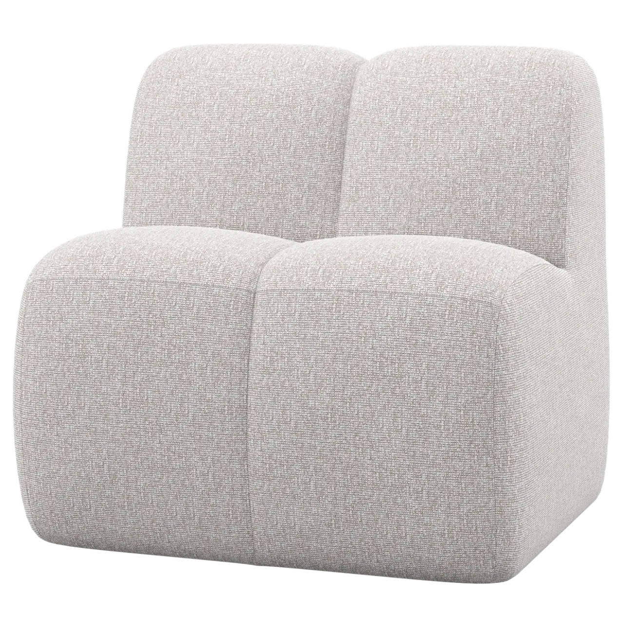 Mojo eetbank 84 cm met rugleuning boucle ecru melange