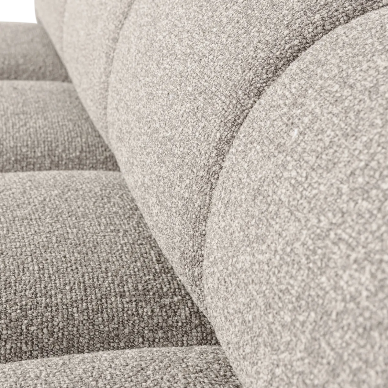 Mojo eetbank 164 cm met rugleuning boucle beige melange