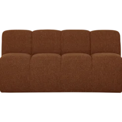 Mojo eetbank 164 cm met rugleuning boucle roestbruin mel