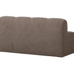 Mojo eetbank 164 cm met rugleuning boucle bruin melange