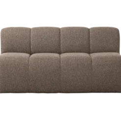 Mojo eetbank 164 cm met rugleuning boucle bruin melange