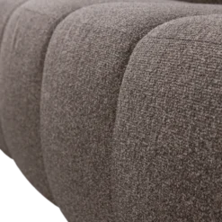 Mojo eetbank 164 cm met rugleuning boucle bruin melange