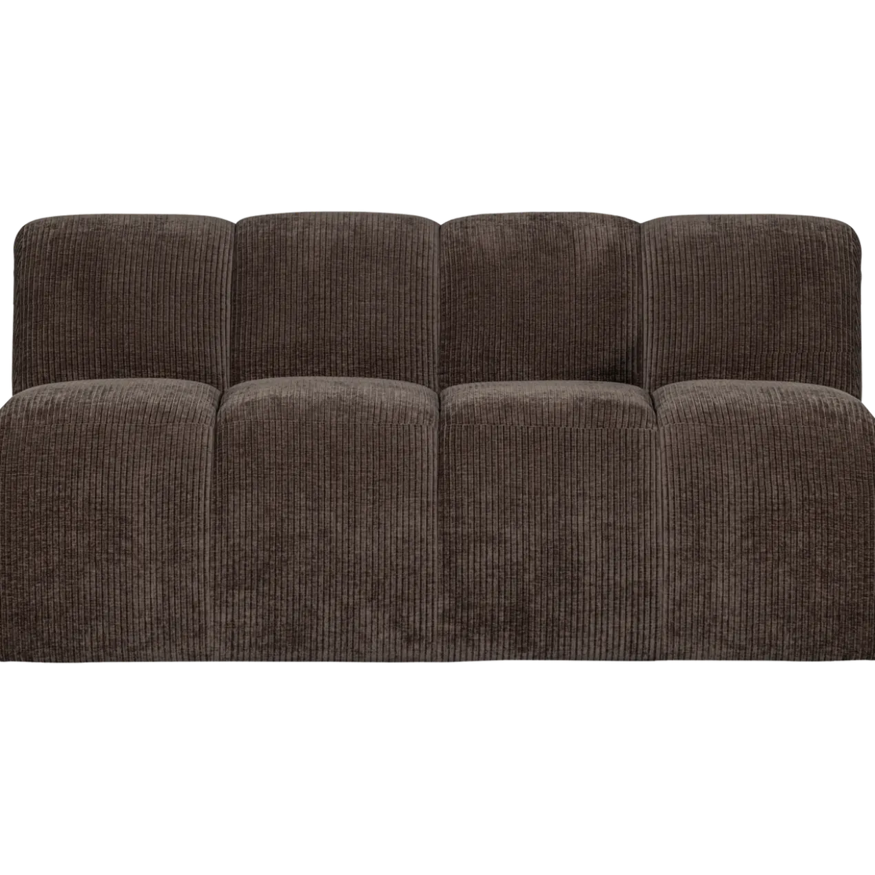 Mojo eetbank 164 cm met rugleuning ribstof bruin