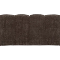 Mojo eetbank 164 cm met rugleuning ribstof bruin