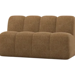 Mojo eetbank 164 cm met rugleuning wollig honinggeel