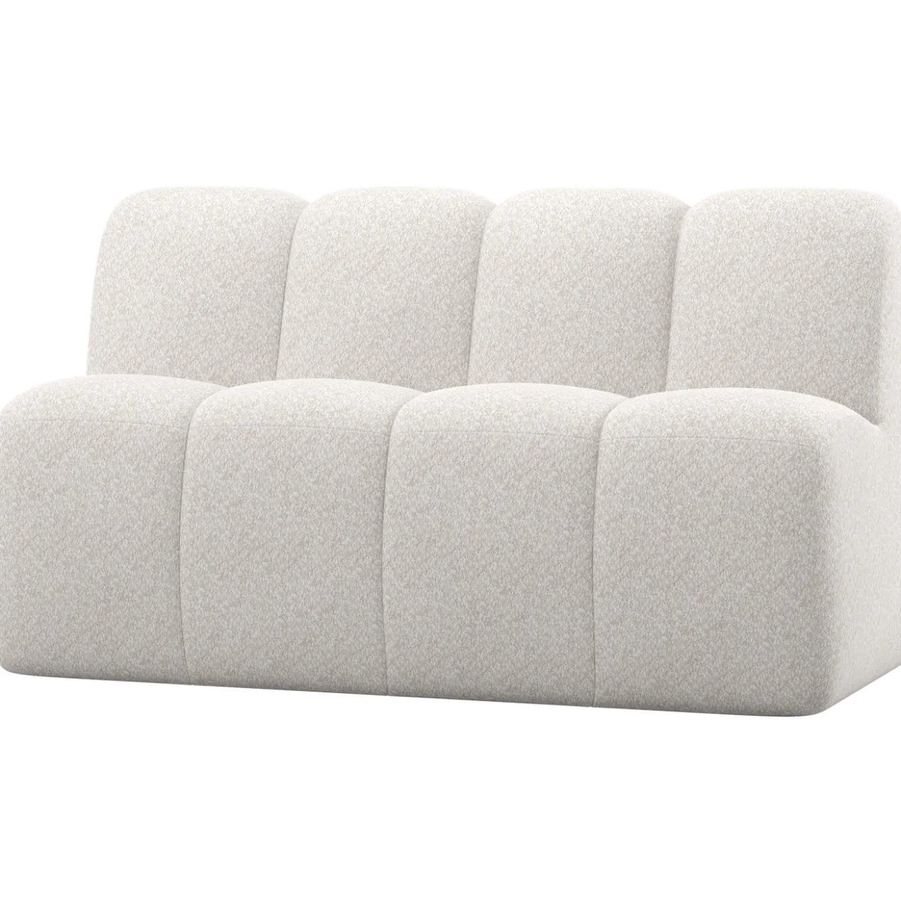 Mojo eetbank 164 cm met rugleuning wollig ecru