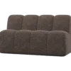 Mojo eetbank 164 cm met rugleuning wollig bruin