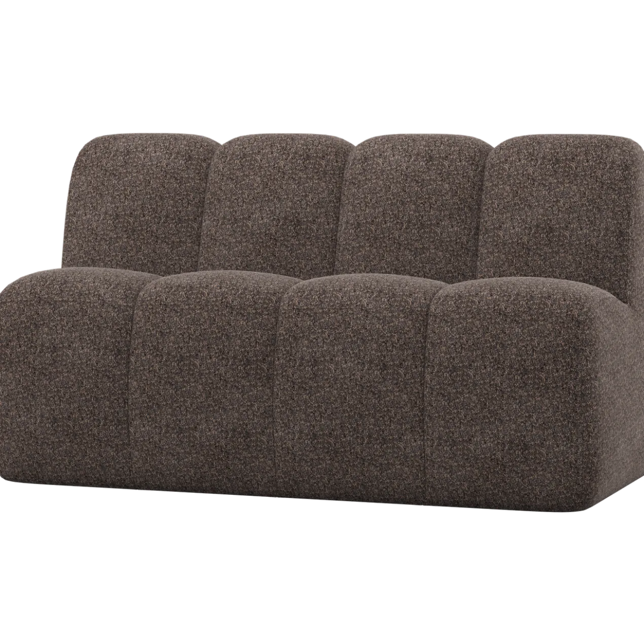Mojo eetbank 164 cm met rugleuning wollig bruin