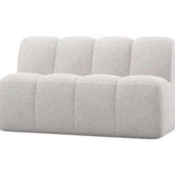 Mojo eetbank 164 cm met rugleuning boucle ecru melange