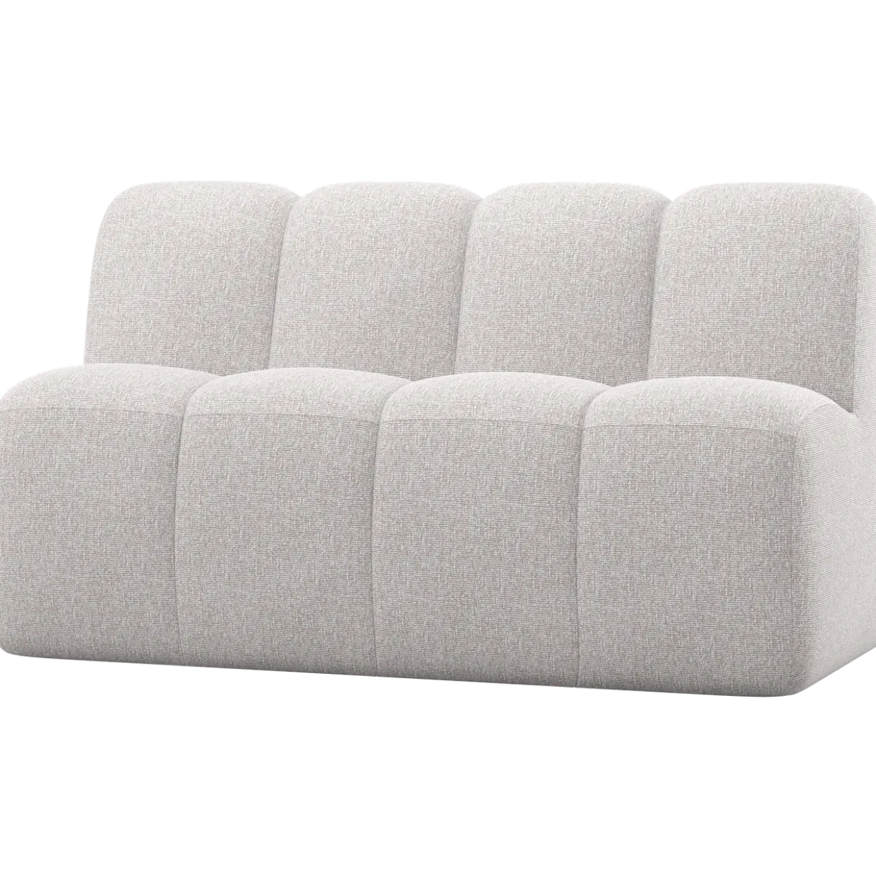 Mojo eetbank 164 cm met rugleuning boucle ecru melange