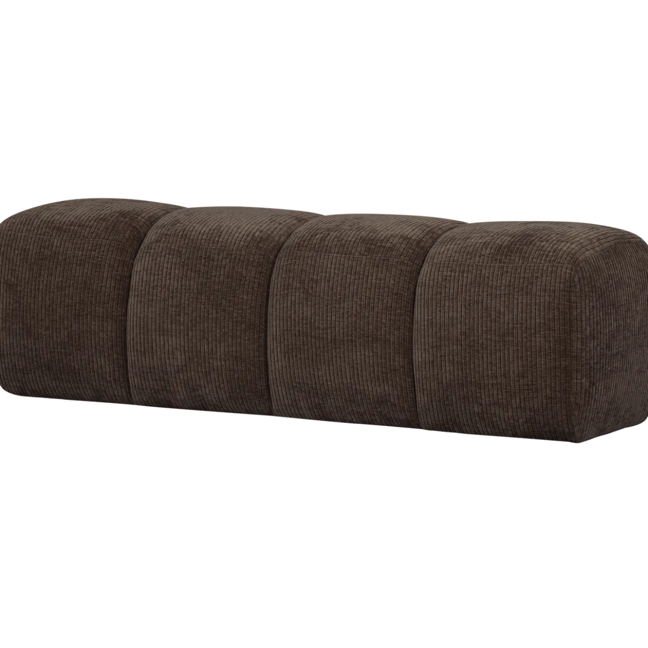 Mojo eetbank 164 cm ribstof bruin