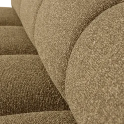Mojo eetbank 164 cm rugleuning boucle geel/bruin melange