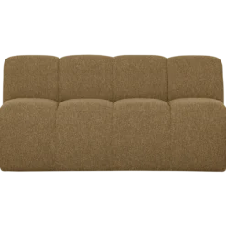 Mojo eetbank 164 cm rugleuning boucle geel/bruin melange