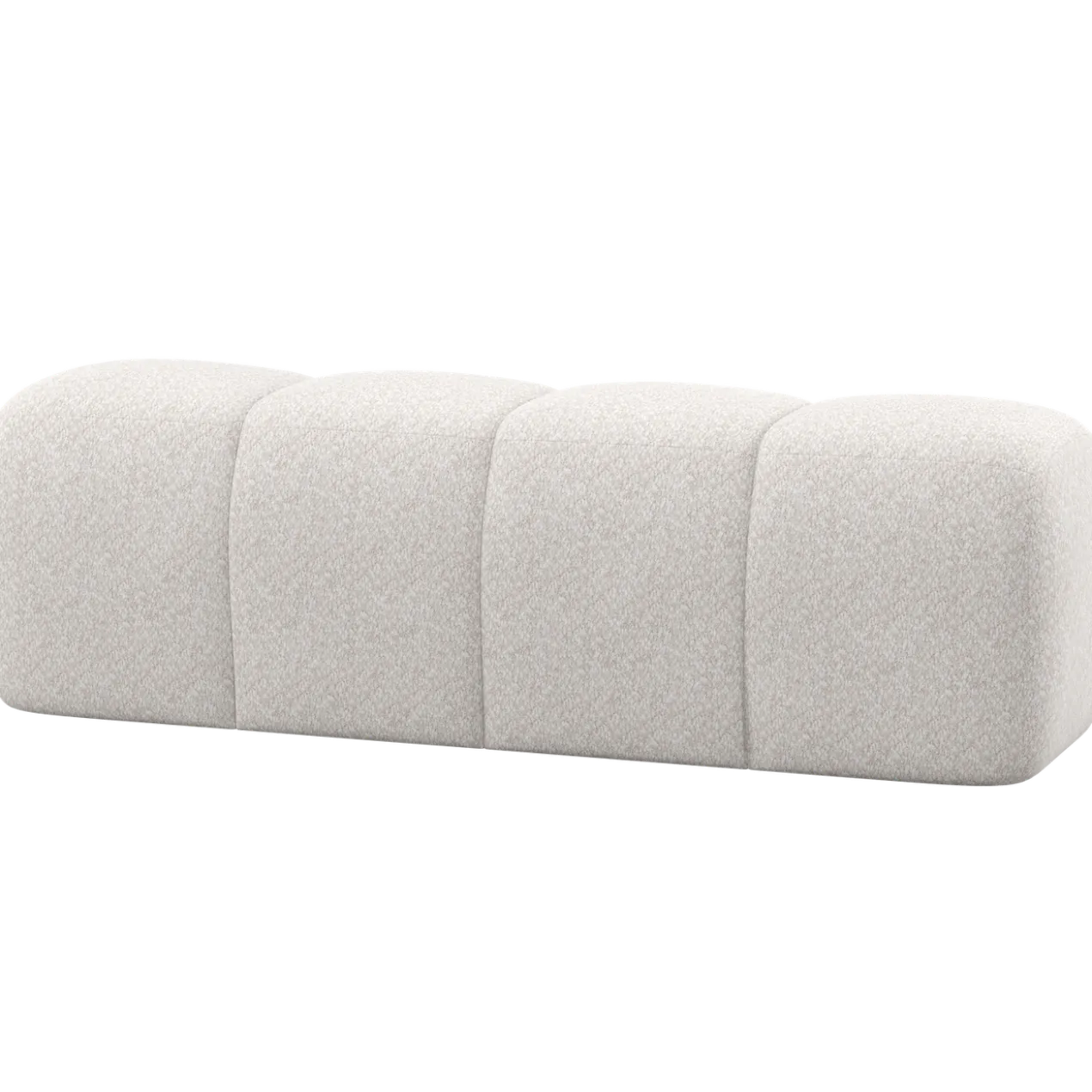 Mojo eetbank 164 cm wollig ecru