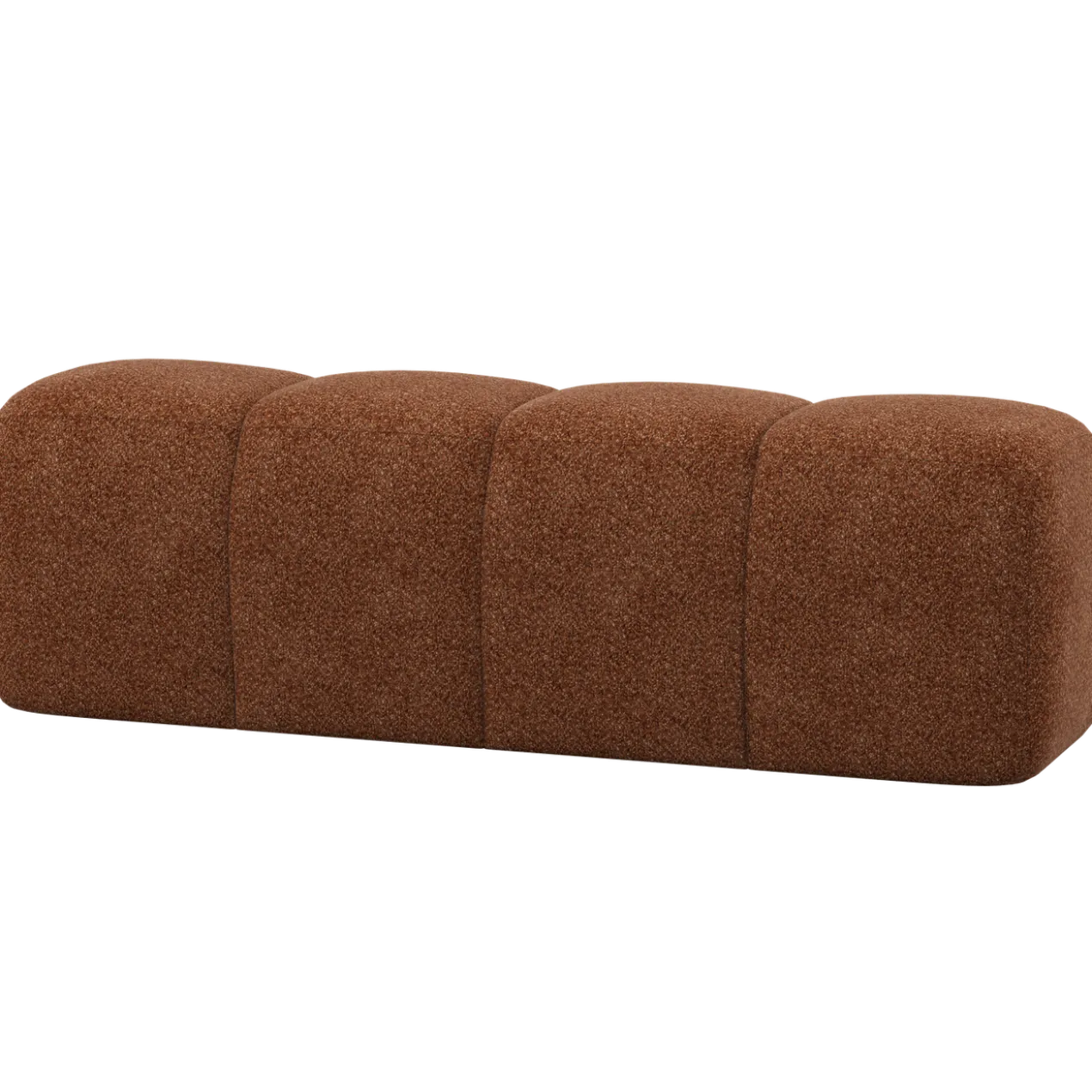 Mojo eetbank 164 cm wollig roestbruin