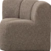 Mojo eetbank hoek met rugleuning boucle bruin melange