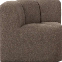 Mojo eetbank hoek met rugleuning boucle bruin melange