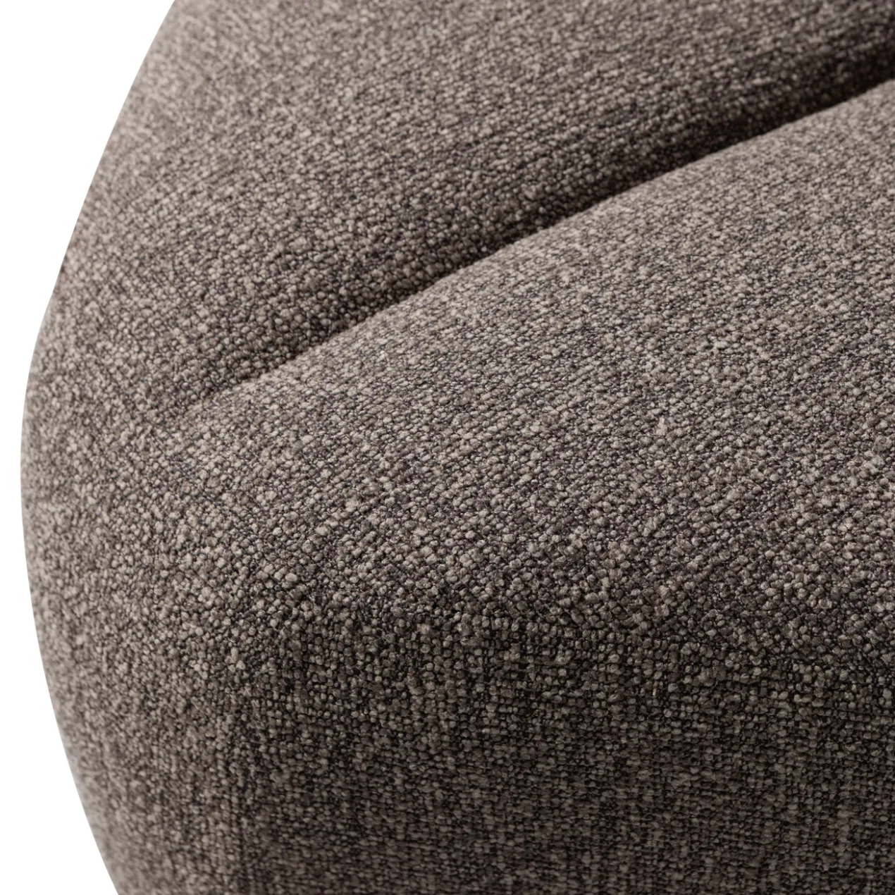 Mojo eetbank hoek met rugleuning boucle bruin melange