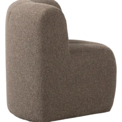 Mojo eetbank hoek met rugleuning boucle bruin melange