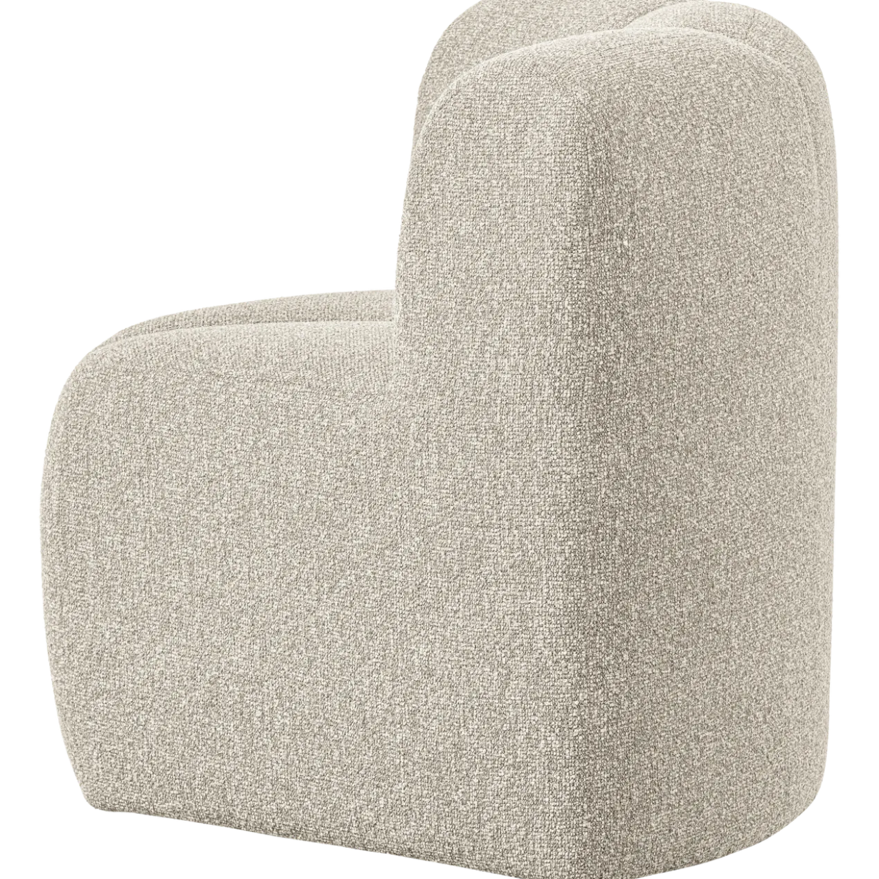 Mojo eetbank hoek met rugleuning boucle beige melange