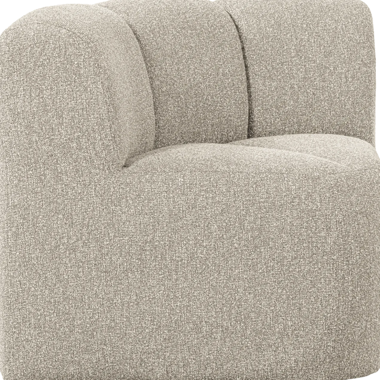 Mojo eetbank hoek met rugleuning boucle beige melange