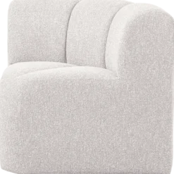 Mojo eetbank hoek met rugleuning boucle ecru melange