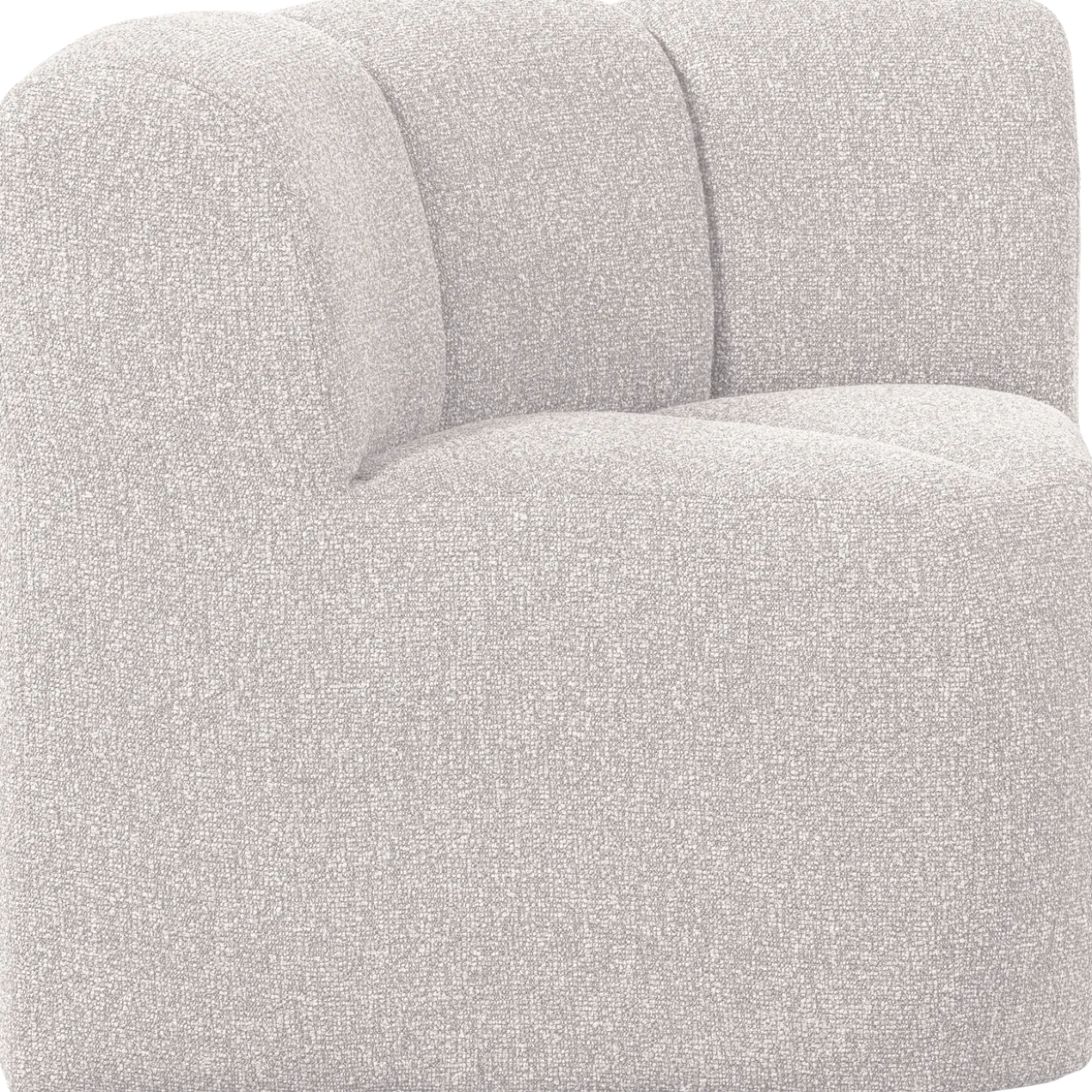 Mojo eetbank hoek met rugleuning boucle ecru melange