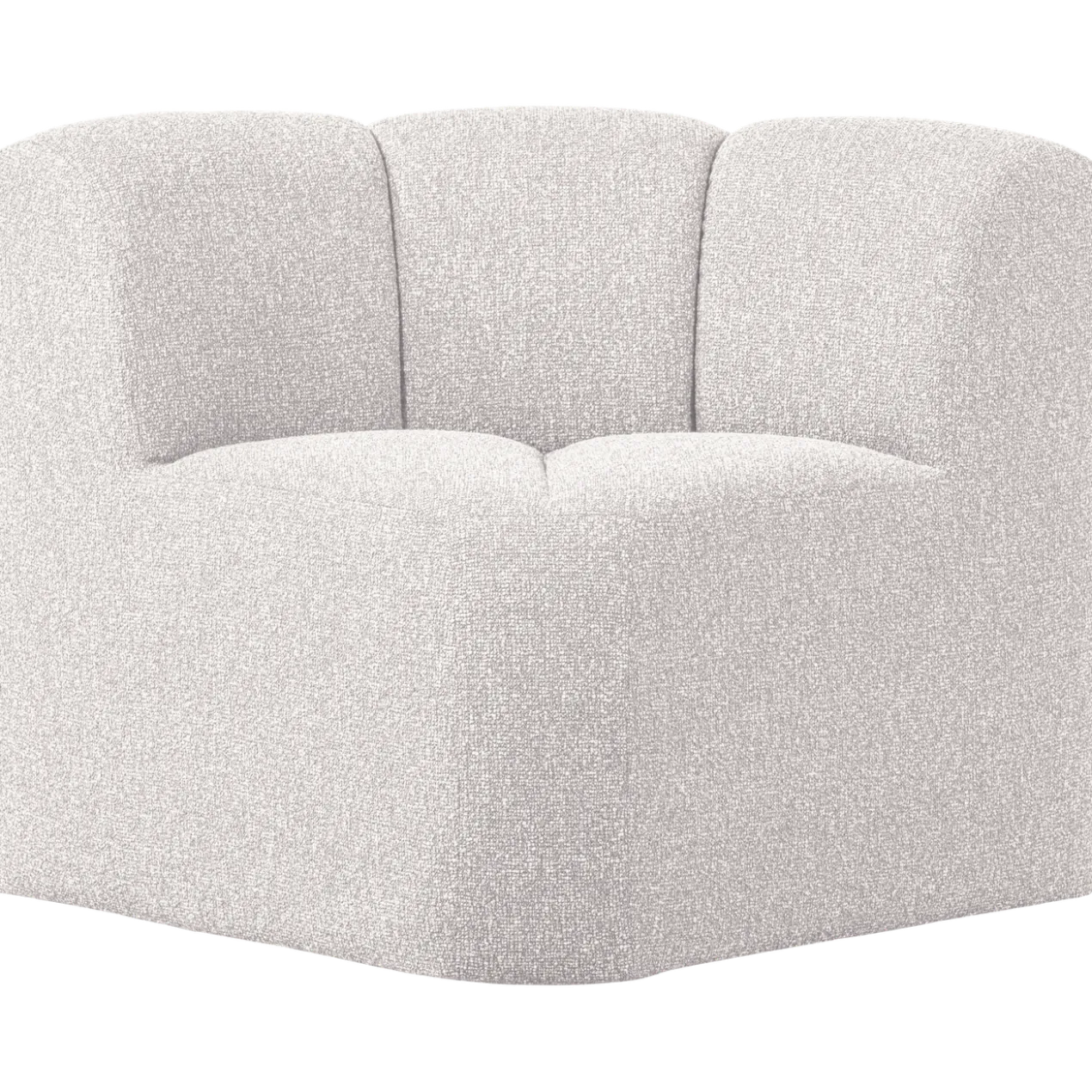 Mojo eetbank hoek met rugleuning boucle ecru melange