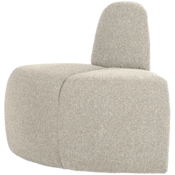 Mojo eetbank hoek rond rugleuning boucle beige melange [fsc]