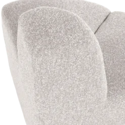 Mojo eetbank hoek rond rugleuning boucle ecru melange [fsc]