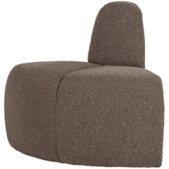Mojo eetbank hoek rond rugleuning boucle bruin melange [fsc]