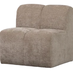Mojo Eetbankje met rugleuning - Donkerzand Mojo Eetbankje 84 cm met Rugleuning - Ribstof - Donkerzand