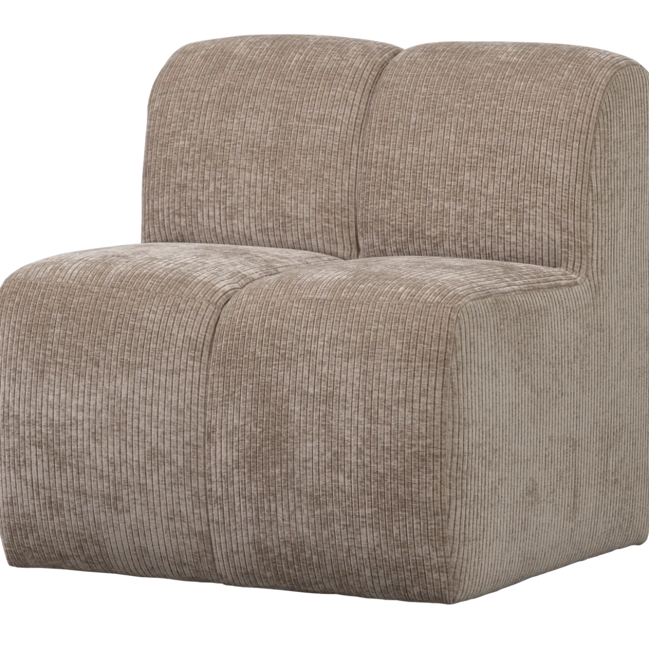 Mojo Eetbankje met rugleuning - Donkerzand Mojo Eetbankje 84 cm met Rugleuning - Ribstof - Donkerzand