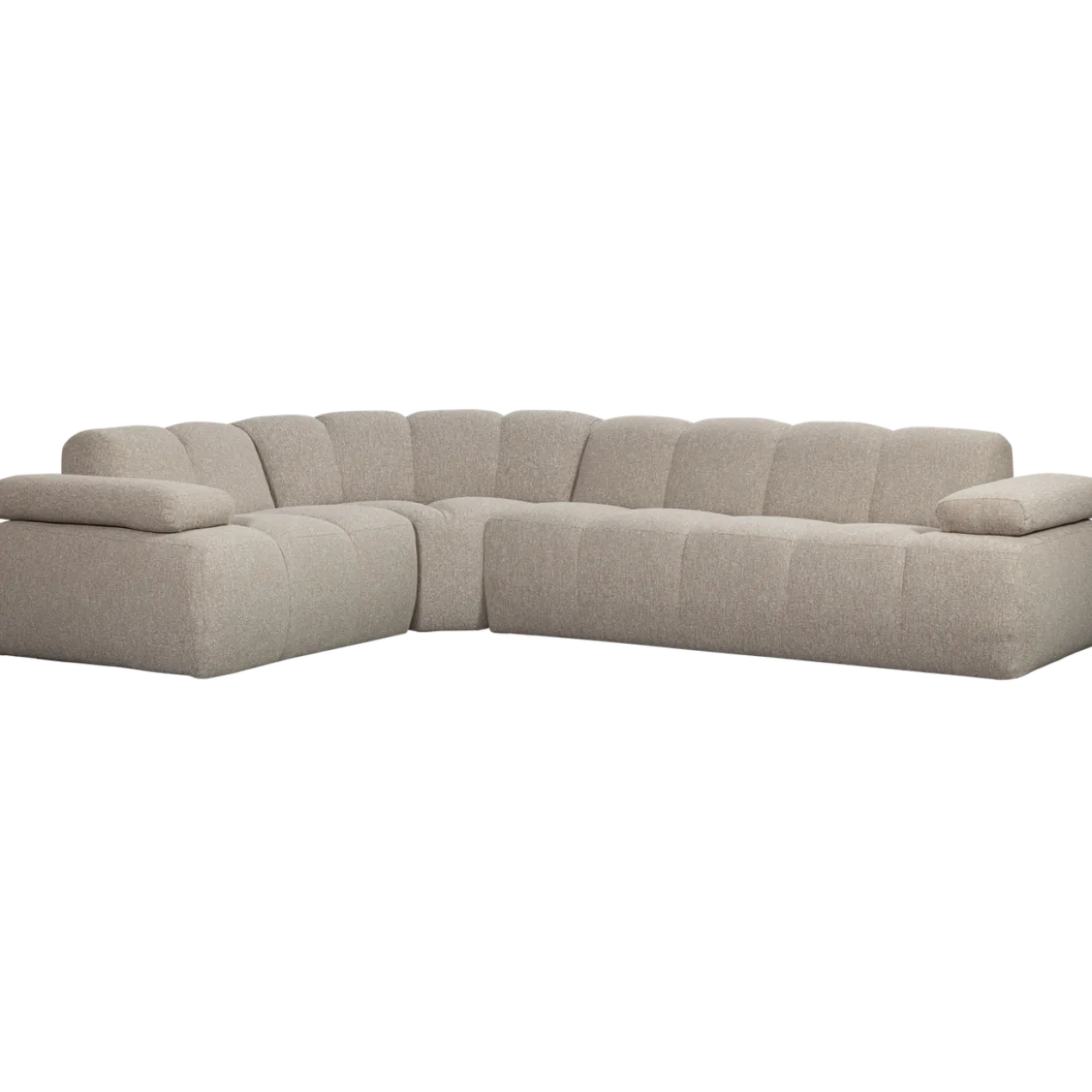 Mojo hoekbank links boucle beige melange