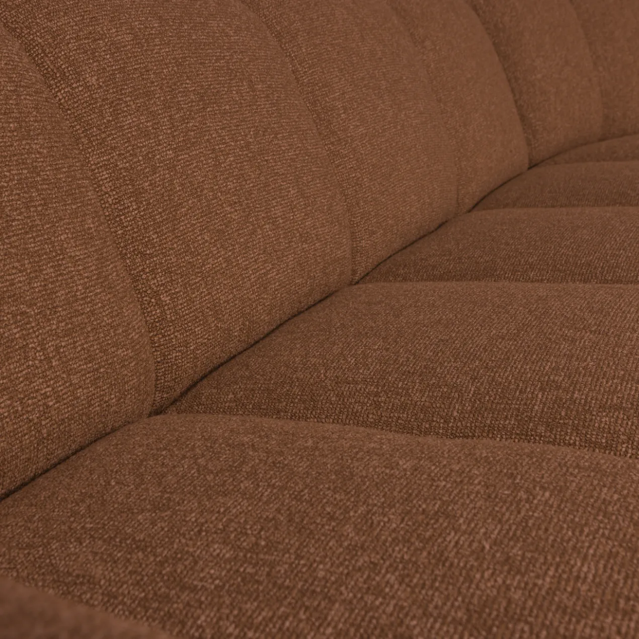 Mojo hoekbank rechts boucle roestbruin melange