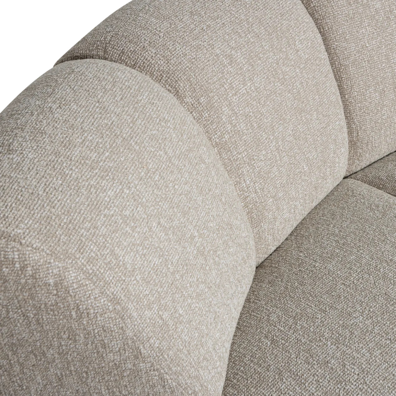 Mojo hoekelement rond boucle beige melange