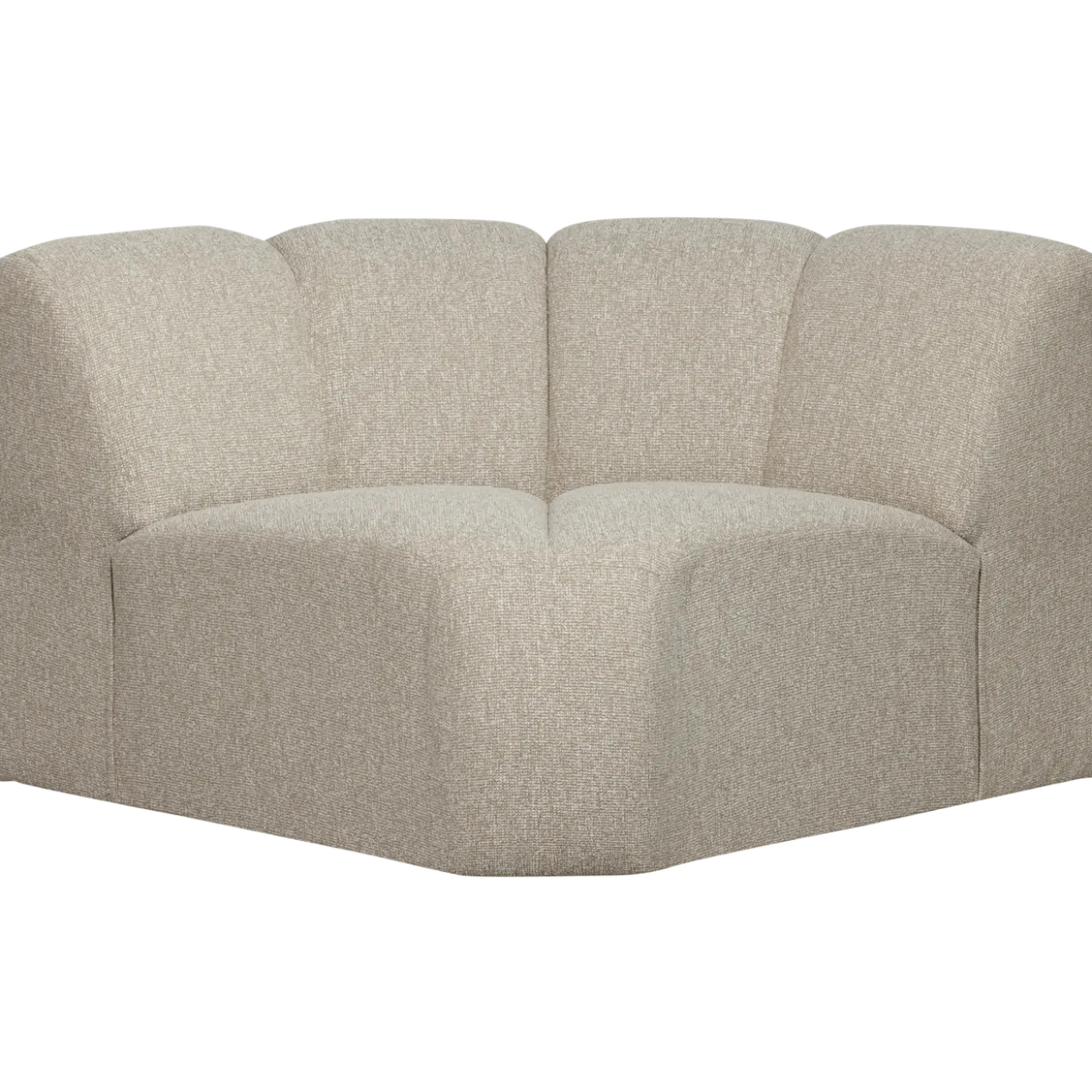 Mojo hoekelement rond boucle beige melange