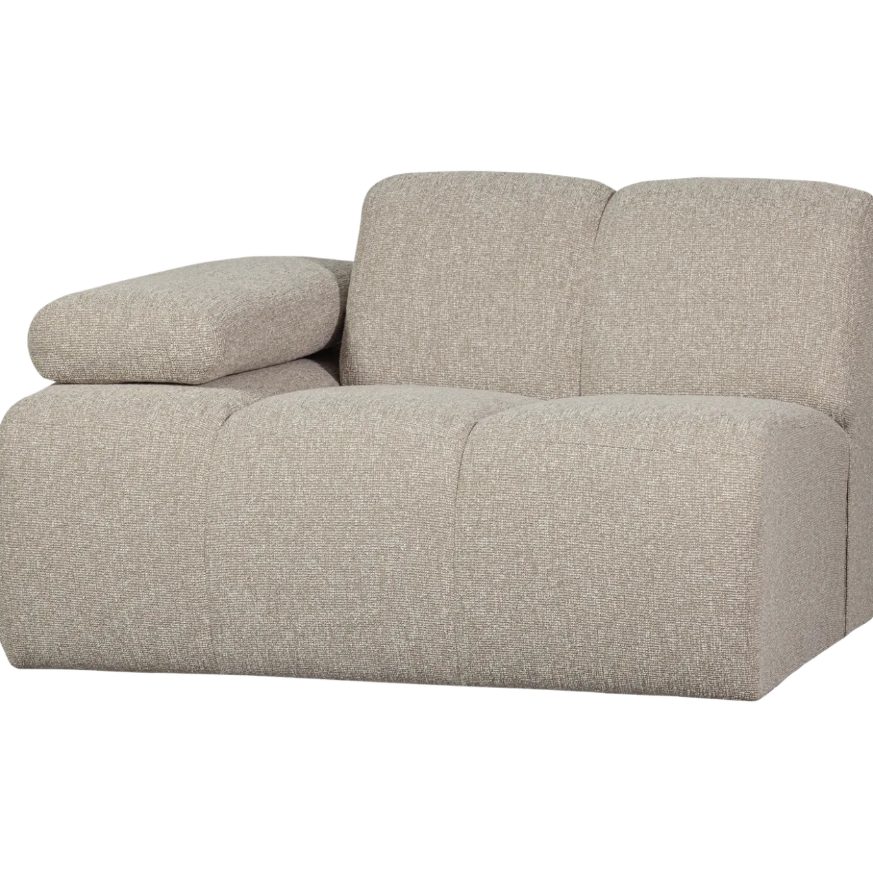 Mojo 1-zits element arm links boucle beige melange