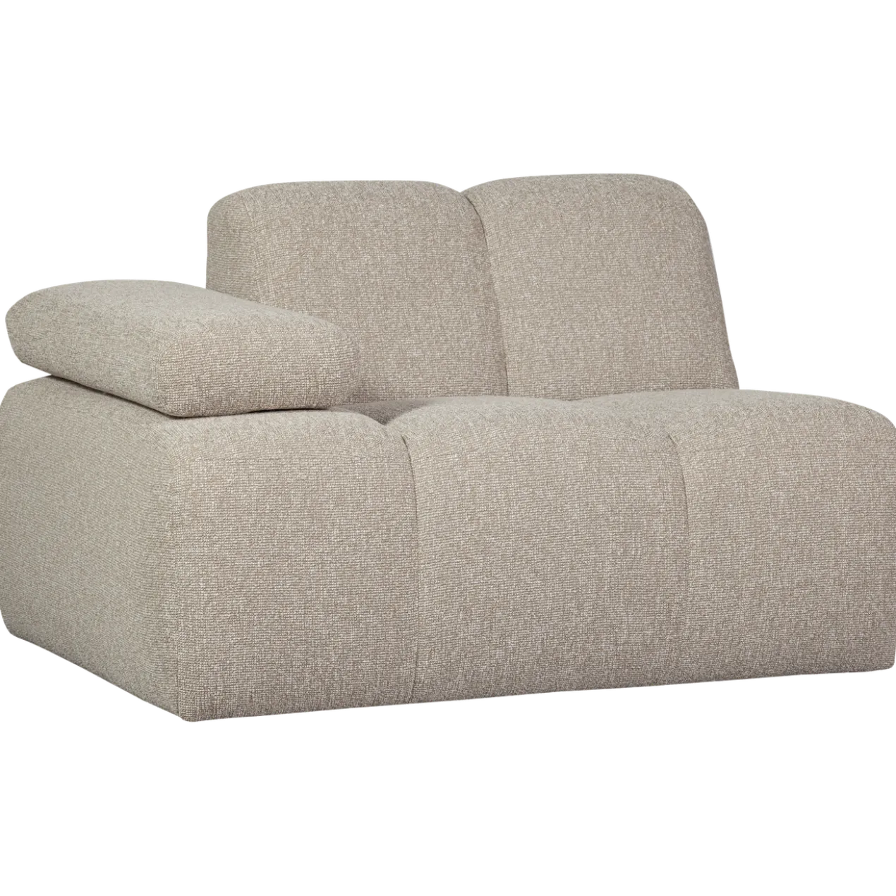 Mojo 1-zits element arm links boucle beige melange