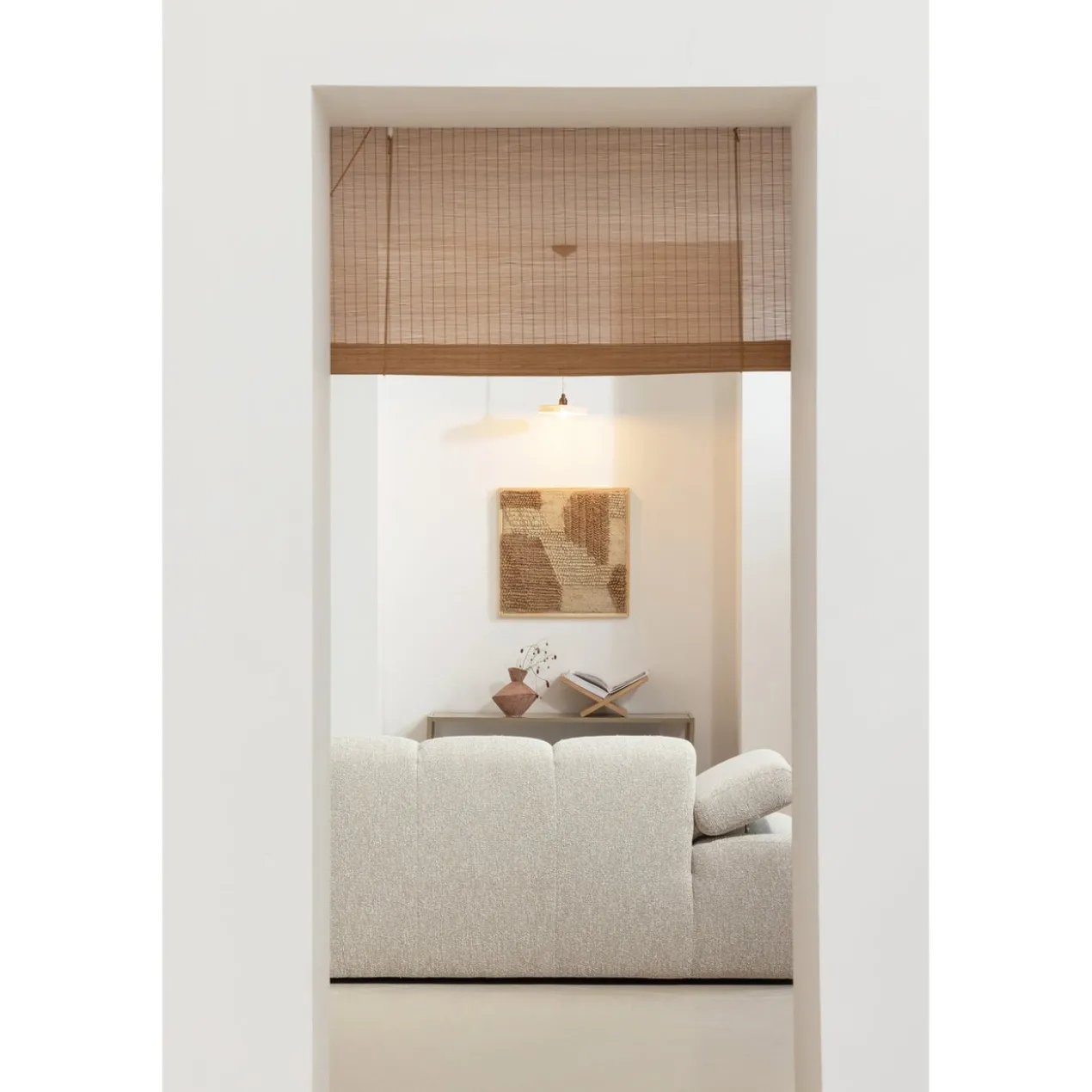 Mojo 1,5-zits element arm links boucle beige melange