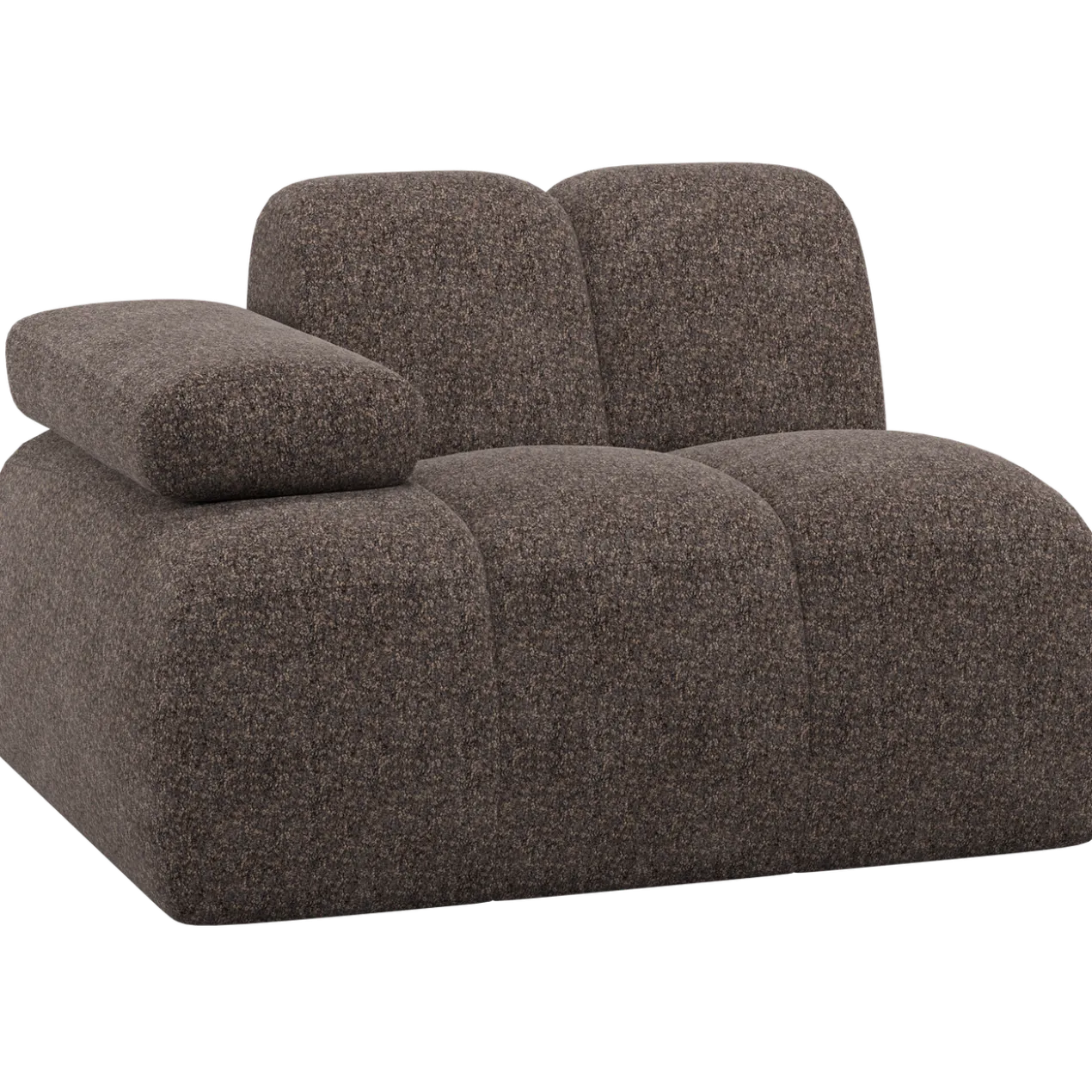 Mojo 1-zits element arm links wollig bruin