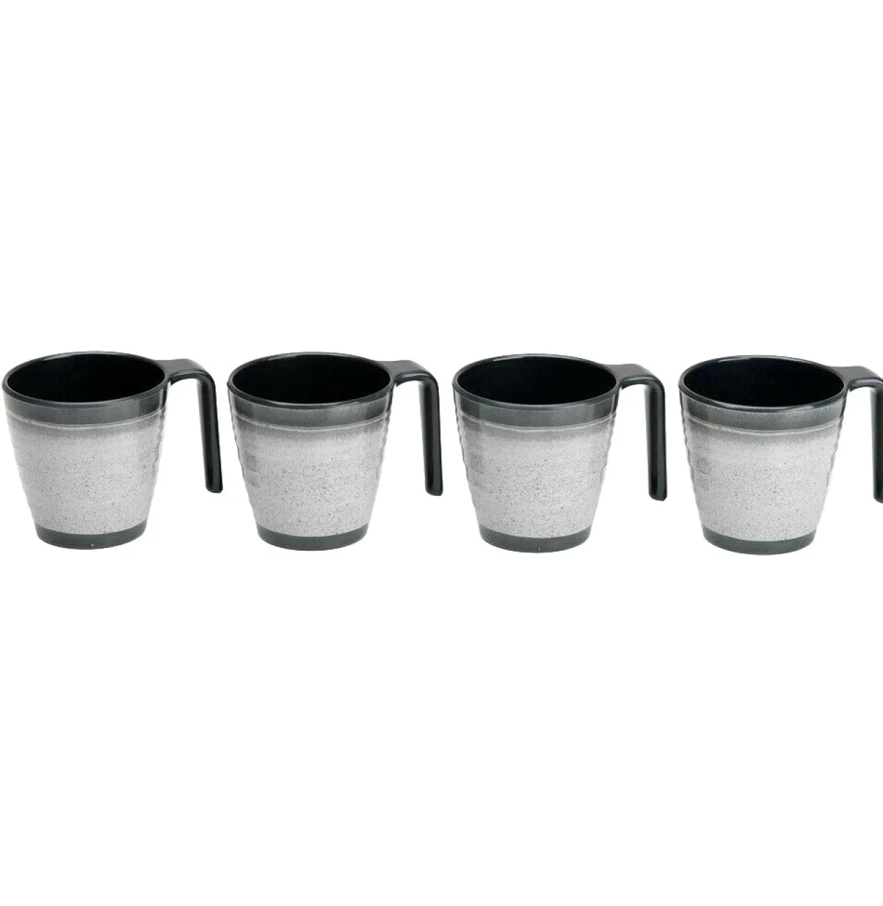 Mok granite grey melamine - set van 4
