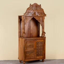 Moksha - Handgesneden Mandir van Mangohout
