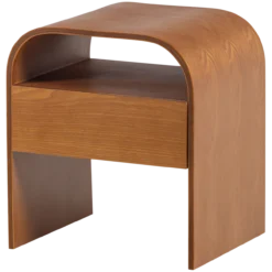Momo nachtkastje/bijzettafel hout bruin [fsc]