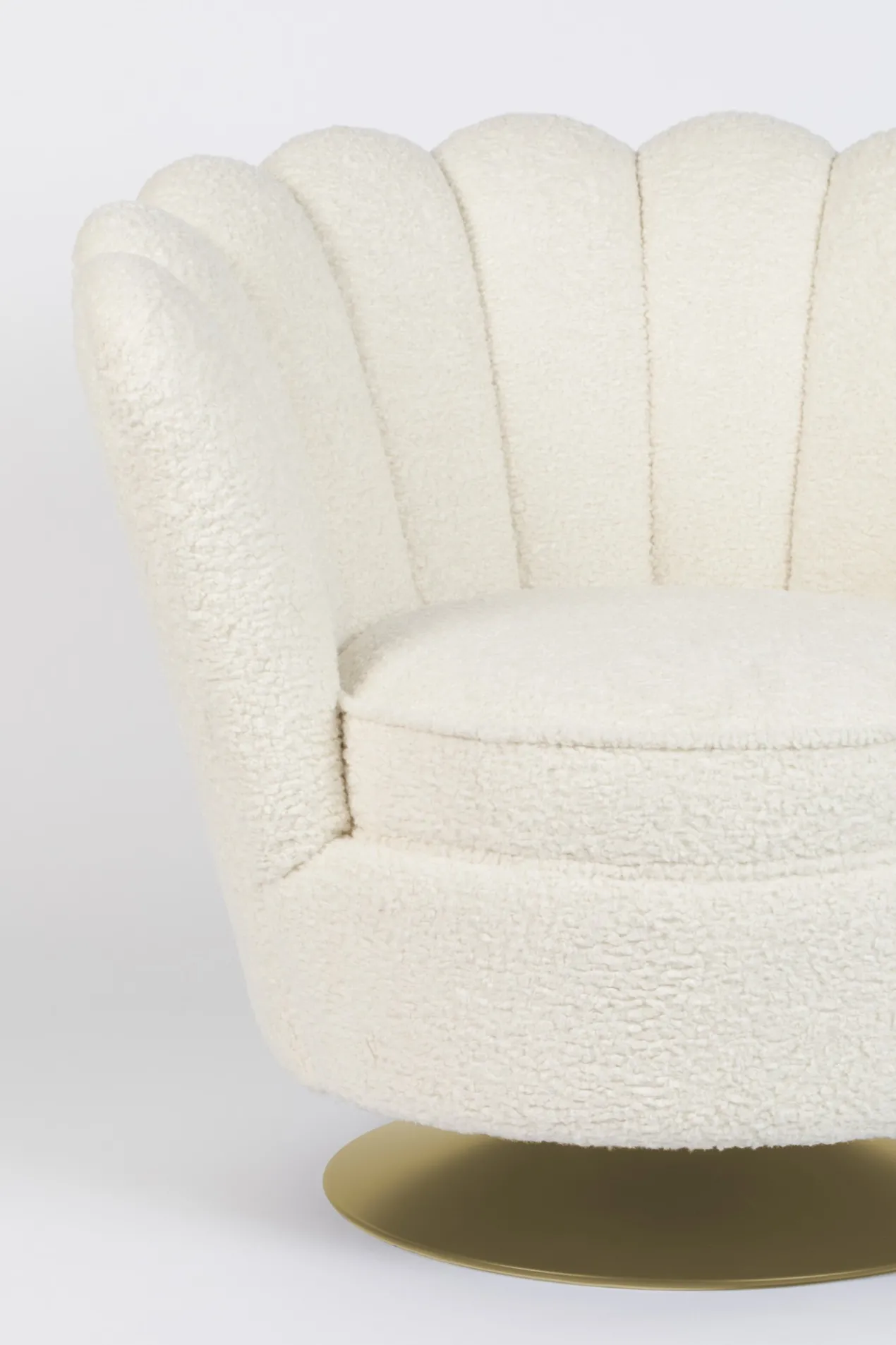 Mother of all shells lounge chair teddy natural