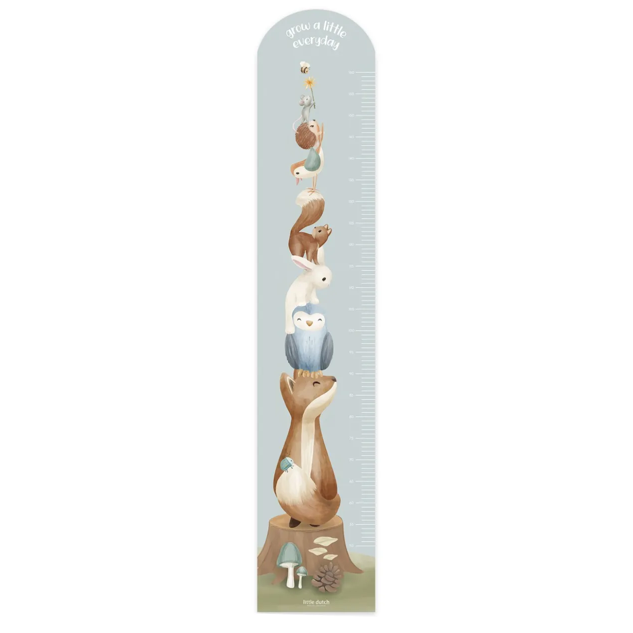 Muursticker groeimeter forest friends